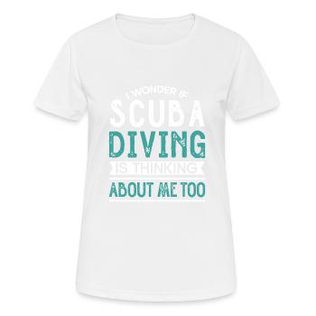 Cadeau de plongée sous-marine plongeur sous-marin - T-shirt respirant Femme - blanc - Devant - AI Model Female 172 dark (172cm)