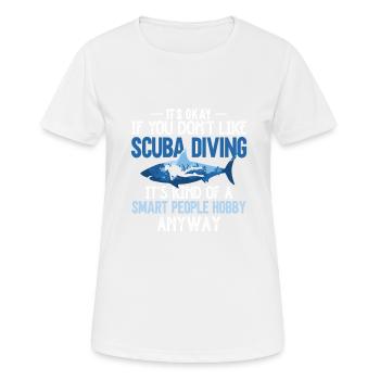 Cadeau de plongée sous-marine plongeur sous-marin - T-shirt respirant Femme - blanc - Devant - AI Model Female 172 dark (172cm)