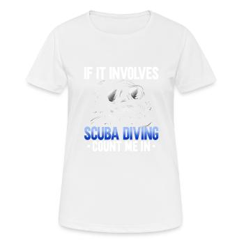 Cadeau de plongée sous-marine plongeur sous-marin - T-shirt respirant Femme - blanc - Devant - AI Model Female 172 dark (172cm)
