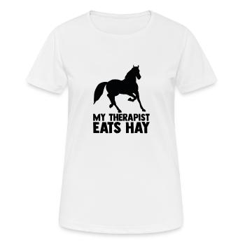 Reiten Pferd Reiterhof Reiterin Geschenk - Frauen T-Shirt atmungsaktiv - Weiß - Vorne - AI Model Female 172 dark (172cm)