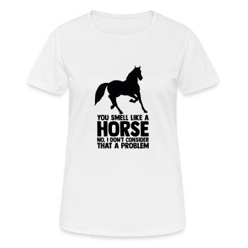 Pferde Reiten Reiter Spruch - Frauen T-Shirt atmungsaktiv - Weiß - Vorne - AI Model Female 172 dark (172cm)