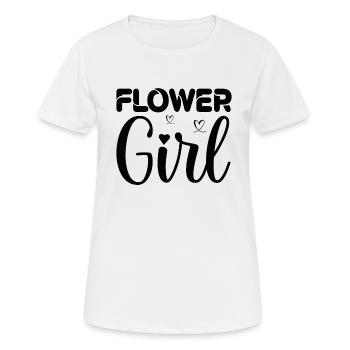 cooles Blumenmädchen Hochzeit Blumenkind Geschenk - Frauen T-Shirt atmungsaktiv - Weiß - Vorne - AI Model Female 172 dark (172cm)