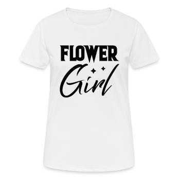cooles Blumenmädchen Hochzeit Blumenkind Geschenk - Frauen T-Shirt atmungsaktiv - Weiß - Vorne - AI Model Female 172 dark (172cm)