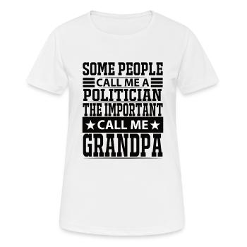 Politicien Politicien Grand-père Maire Grand-père - T-shirt respirant Femme - blanc - Devant - AI Model Female 172 dark (172cm)
