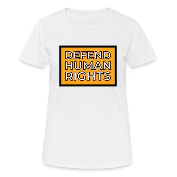 Human Rights Politics Freedom Demonstrating - Women's Breathable T-Shirt - white - Front - AI Model Female 172 dark (172cm)