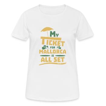 Majorque Vacances d’été Îles Baléares - T-shirt respirant Femme - blanc - Devant - AI Model Female 172 dark (172cm)
