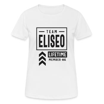 Team Eliseo Lifetime Member Personalized Name - Women's Breathable T-Shirt - white - Front - AI Model Female 172 dark (172cm)