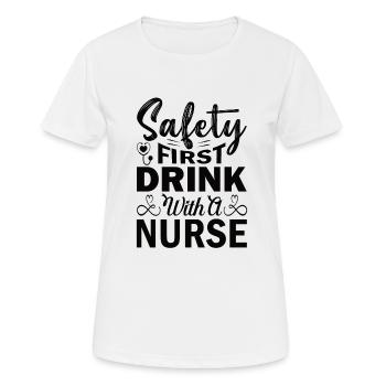 Arzthelferin Krankenpflegerin Arztpraxis Nadel - Frauen T-Shirt atmungsaktiv - Weiß - Vorne - AI Model Female 172 dark (172cm)
