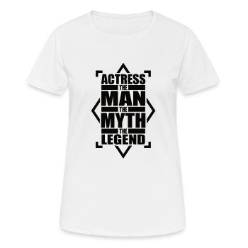 Acteur de théâtre Acteur Artiste de scène - T-shirt respirant Femme - blanc - Devant - AI Model Female 172 dark (172cm)