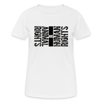 Tierschutz Naturschutz Respektiere Tierrechte - Frauen T-Shirt atmungsaktiv - Weiß - Vorne - AI Model Female 172 dark (172cm)