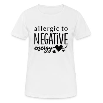 pensées positives vie positive - T-shirt respirant Femme - blanc - Devant - AI Model Female 172 dark (172cm)