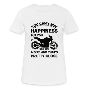 Biker Motorradfahrer Motorradfahren Biken - Frauen T-Shirt atmungsaktiv - Weiß - Vorne - AI Model Female 172 dark (172cm)