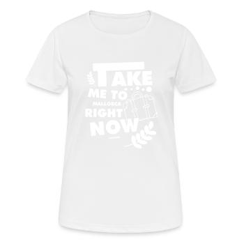 Mallorca Urlaub Reise Erholung - Frauen T-Shirt atmungsaktiv - Weiß - Vorne - AI Model Female 172 dark (172cm)