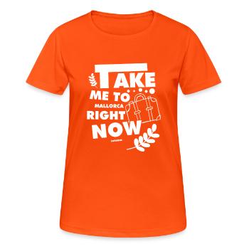 Mallorca Holiday Travel Recreation - Women's Breathable T-Shirt - neon orange - Front - AI Model Female 172 dark (172cm)