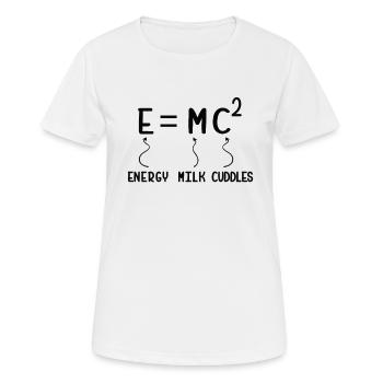 Bébé Papa Enceinte Nouveau-né Père Futur - T-shirt respirant Femme - blanc - Devant - AI Model Female 172 dark (172cm)