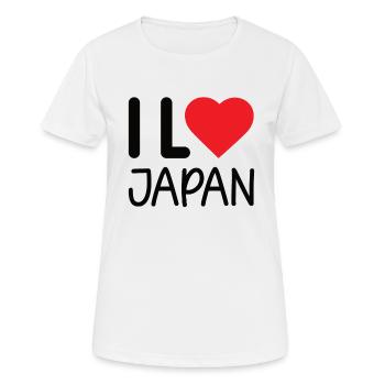 Japon Asie Cœur Japonais Central - T-shirt respirant Femme - blanc - Devant - AI Model Female 172 dark (172cm)
