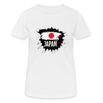 Japon Asie Cœur Japonais Central - T-shirt respirant Femme - blanc - Devant - AI Model Female 172 dark (172cm)