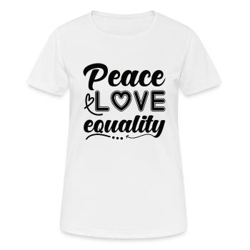Paix Paix Amour Paix Mondiale Paix - T-shirt respirant Femme - blanc - Devant - AI Model Female 172 dark (172cm)