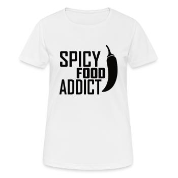 Nourriture épicée épices piment piment piment nourriture épicée - T-shirt respirant Femme - blanc - Devant - AI Model Female 172 dark (172cm)