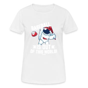 Baseballschläger Weltraum Komet Planet - Frauen T-Shirt atmungsaktiv - Weiß - Vorne - AI Model Female 172 dark (172cm)