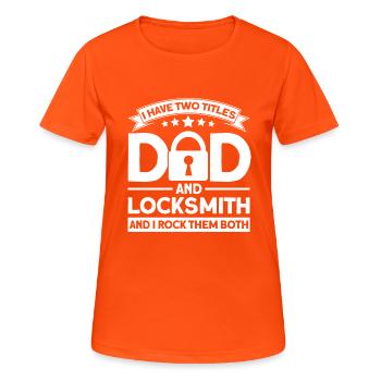 Locksmith Lock Picking Employee Locksmith - Women's Breathable T-Shirt - neon orange - Front - AI Model Female 172 dark (172cm)