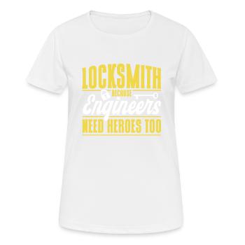 Locksmith Lock Picking Employee Locksmith - Women's Breathable T-Shirt - white - Front - AI Model Female 172 dark (172cm)