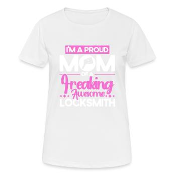 Serrurier Crochetage de serrure Serrurier Employé Serrurier - T-shirt respirant Femme - blanc - Devant - AI Model Female 172 dark (172cm)