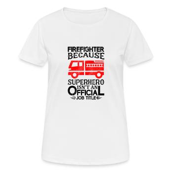 Pompiers Pompiers Pompier - T-shirt respirant Femme - blanc - Devant - AI Model Female 172 dark (172cm)
