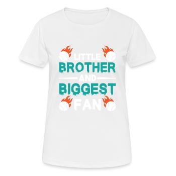 Kleiner Bruder Und Größter Fan-Baseball-Match - Frauen T-Shirt atmungsaktiv - Weiß - Vorne - AI Model Female 172 dark (172cm)