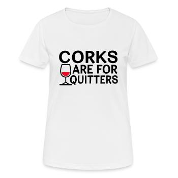 Les bouchons de liège sont des choses amusantes pour Drückeberger - T-shirt respirant Femme - blanc - Devant - AI Model Female 172 dark (172cm)