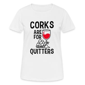 Les bouchons de liège sont des choses amusantes pour Drückeberger - T-shirt respirant Femme - blanc - Devant - AI Model Female 172 dark (172cm)