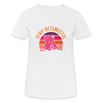Poulpe Poulpe Tentacule de mer Poulpe Poulpe Poulpe Poulpe - T-shirt respirant Femme - blanc - Devant - AI Model Female 172 dark (172cm)
