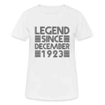 Legenden Geburtstag Dezember 1923 geboren Geschenk - Frauen T-Shirt atmungsaktiv - Weiß - Vorne - AI Model Female 172 dark (172cm)