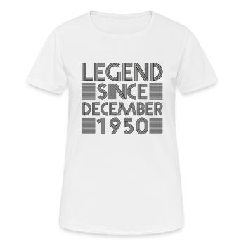 Legenden Geburtstag Dezember 1950 geboren Geschenk - Frauen T-Shirt atmungsaktiv - Weiß - Vorne - AI Model Female 172 dark (172cm)