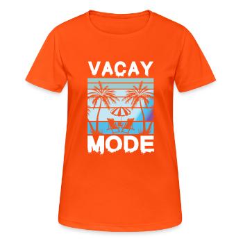 Vacay Mode Holiday Road Trip Tenue de vacances - T-shirt respirant Femme - orange néon - Devant - AI Model Female 172 dark (172cm)