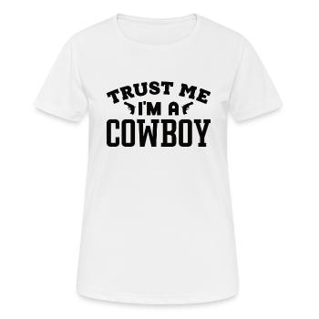 Cow-boy - T-shirt respirant Femme - blanc - Devant - AI Model Female 172 dark (172cm)