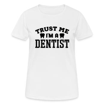 Assistante dentaire Dentiste Dent - T-shirt respirant Femme - blanc - Devant - AI Model Female 172 dark (172cm)