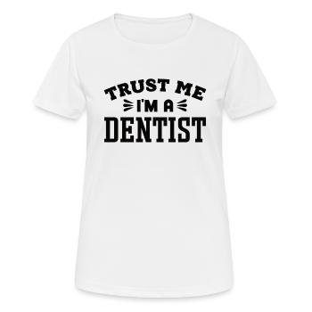 Assistante dentaire Dentiste Dent - T-shirt respirant Femme - blanc - Devant - AI Model Female 172 dark (172cm)