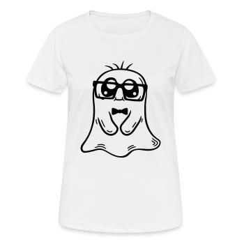 Sympathique Nerd Ghost Comic - T-shirt respirant Femme - blanc - Devant - AI Model Female 172 dark (172cm)
