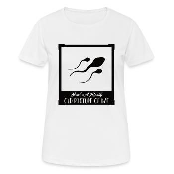 Photo ancienne - Spermium - T-shirt respirant Femme - blanc - Devant - AI Model Female 172 dark (172cm)