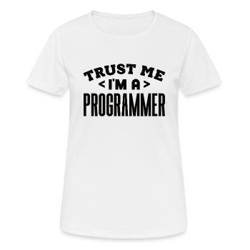 Cadeau de programmeur développeur de logiciels - T-shirt respirant Femme - blanc - Devant - AI Model Female 172 dark (172cm)