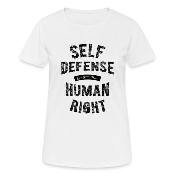 Krav Maga Self Défense Arts Martiaux Cadeau - T-shirt respirant Femme - blanc - Devant - AI Model Female 172 dark (172cm)