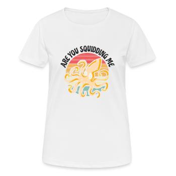 Poulpe Poulpe Tentacule de mer Poulpe Poulpe Poulpe Poulpe - T-shirt respirant Femme - blanc - Devant - AI Model Female 172 dark (172cm)