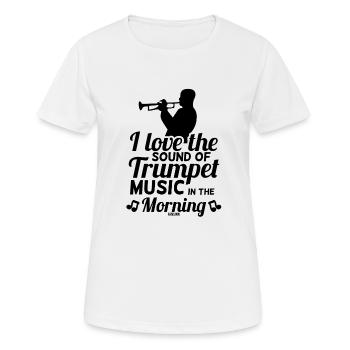 École de musique de l’orchestre de musique à vent de trompette - T-shirt respirant Femme - blanc - Devant - AI Model Female 172 dark (172cm)