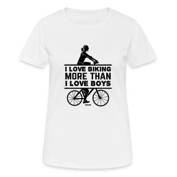 Mädchenfahrrad Fahrradtour Sport MTB - Frauen T-Shirt atmungsaktiv - Weiß - Vorne - AI Model Female 172 dark (172cm)
