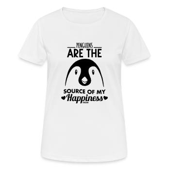 Manchot Pôle Sud Oiseau de mer Antarctique - T-shirt respirant Femme - blanc - Devant - AI Model Female 172 dark (172cm)