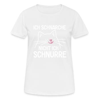 Ich Schnarche Nicht Ich Schnurre - Frauen T-Shirt atmungsaktiv - Weiß - Vorne - AI Model Female 172 dark (172cm)