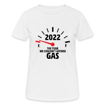 Prix du gaz Inflation Gouvernement Gaz froid Hiver Cher - T-shirt respirant Femme - blanc - Devant - AI Model Female 172 dark (172cm)