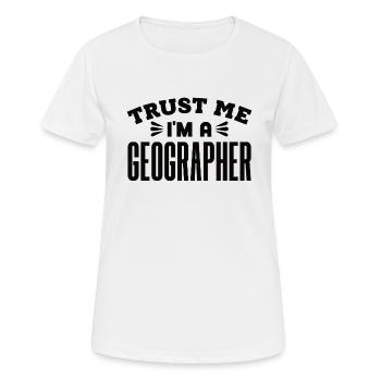 Géographe Géographe Géographie Équipe de géographes - T-shirt respirant Femme - blanc - Devant - AI Model Female 172 dark (172cm)