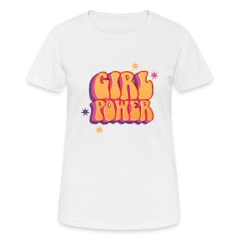 Girl Power Woman Power - Women's Breathable T-Shirt - white - Front - AI Model Female 172 dark (172cm)